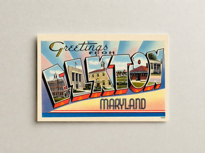 Greetings from Elkton, Maryland — Vintage Maryland Postcard