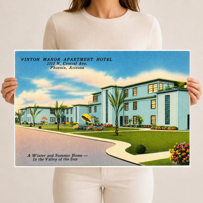 Phoenix, AZ: Vinton Manor Apartment Hotel, 3312 N. Central Ave., Phoenix, Arizona. A winter and summer home- in the valley of the sun