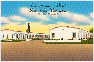 Soap Lake, WA: Lake Apartments Motel, Soap Lake, Washington, Wash. State Highway #7