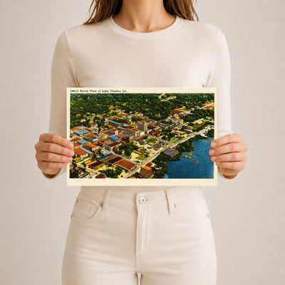 Lake Charles, LA: (9611) Aerial View of Lake Charles