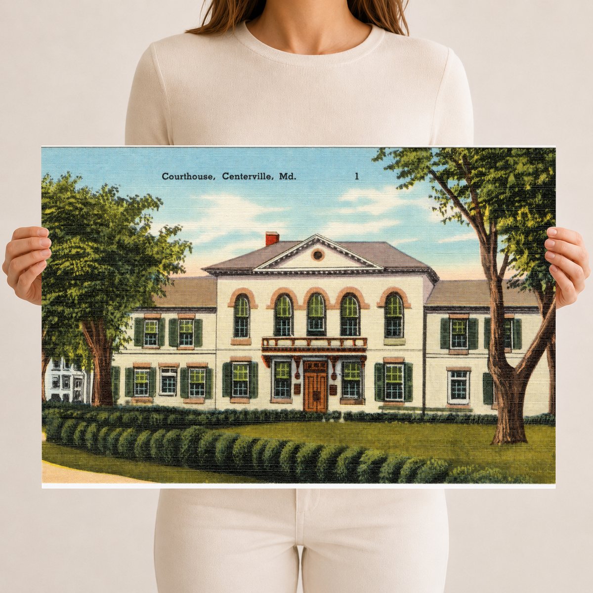 Courthouse, Centerville, MD — Vintage Maryland Postcard