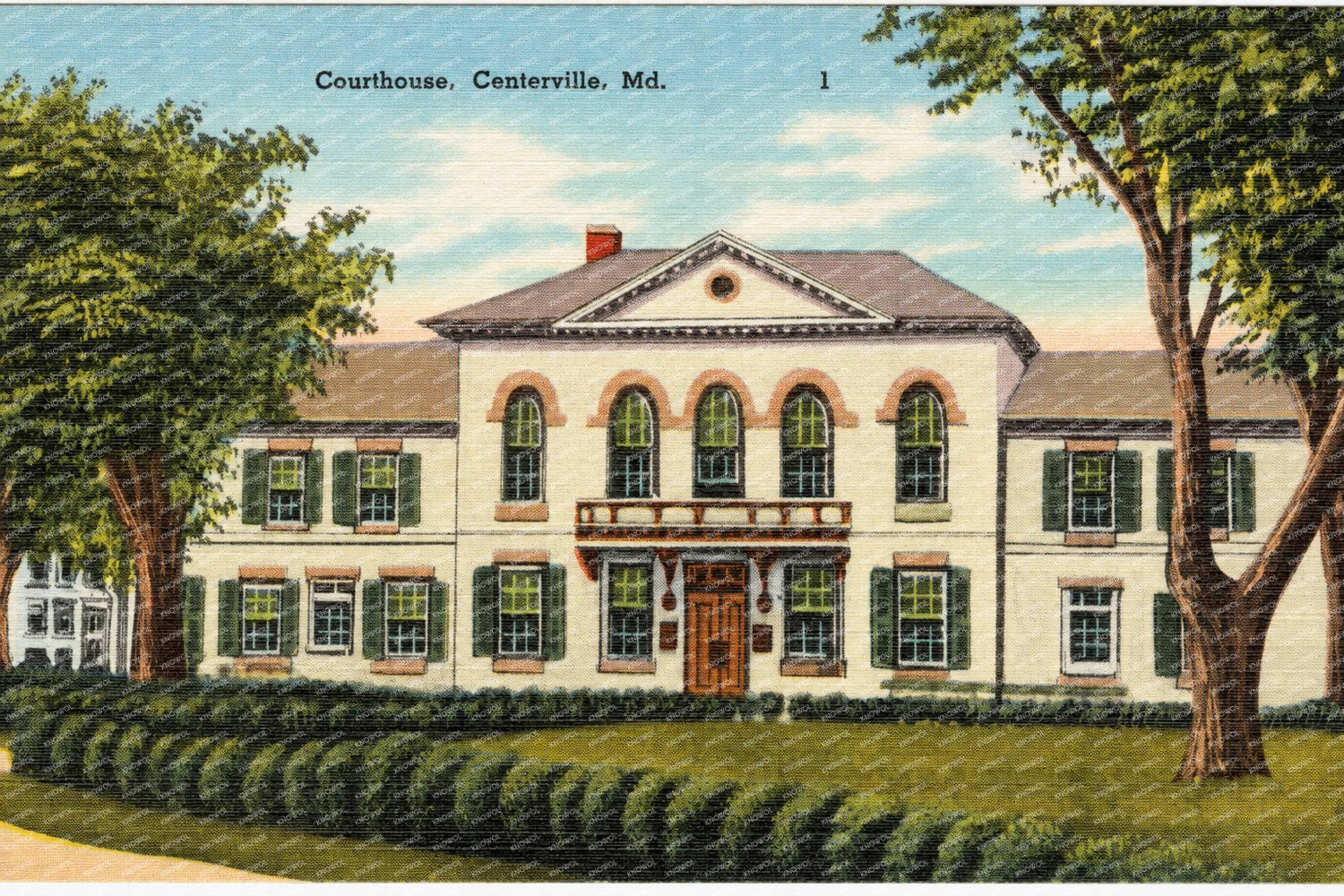 Courthouse, Centerville, MD — Vintage Maryland Postcard