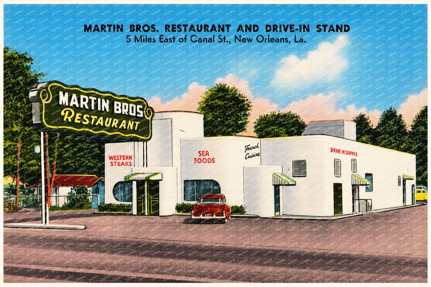 New Orleans, LA: Martin Bros. Restaurant and Drive-In Stand, 5 miles east of Canal St.