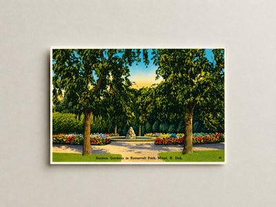 Minot, ND: Sunken Gardens in Roosevelt Park