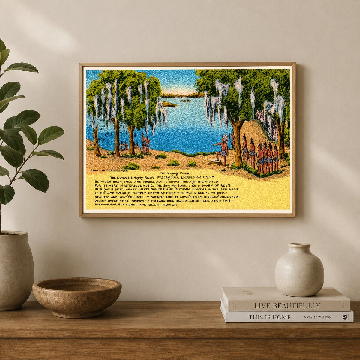 Gautier, MS: The Singing River, the famous Singing River, Pascagoula located on U. S. 90 between Biloxi, Miss. and Mobile, Ala. is known through the world for its very mysterious music.