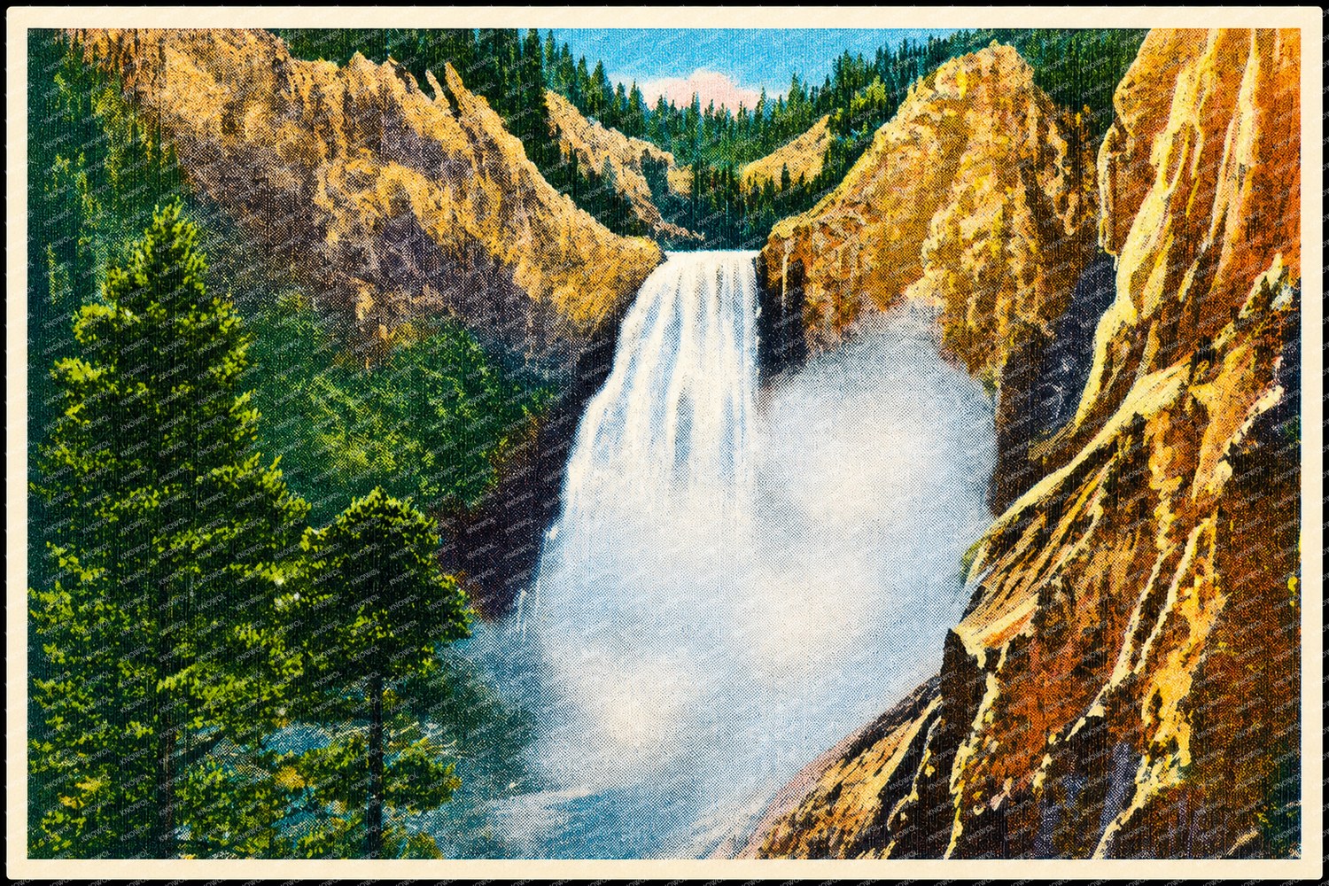 Yellowstone National Park, WY: Great Falls and Canon of the Yellowstone in Yellowstone National Park.