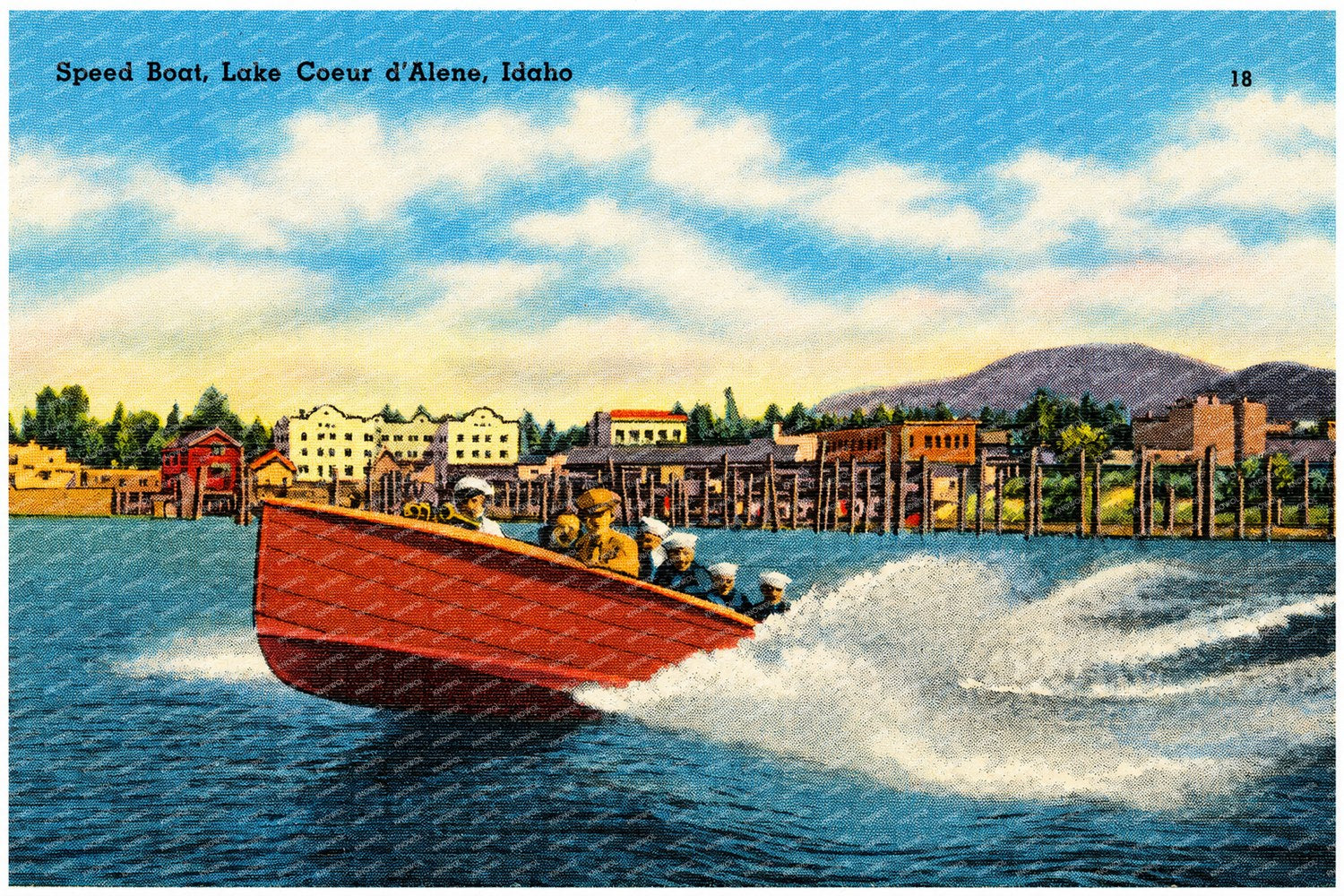 Coeur d'Alene Lake, ID: Speed boat, Lake Coeur d'Alene