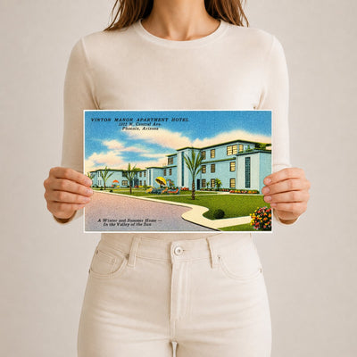 Phoenix, AZ: Vinton Manor Apartment Hotel, 3312 N. Central Ave., Phoenix, Arizona. A winter and summer home- in the valley of the sun