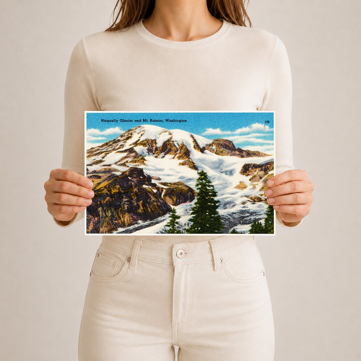 Nisqually Glacier, WA: Nisqually Glacier and Mt. Rainier