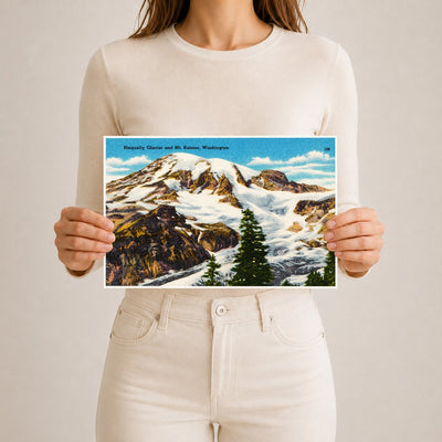 Nisqually Glacier, WA: Nisqually Glacier and Mt. Rainier