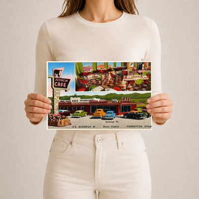 Panguitch, UT: Flying M Café, U.S. Highway 89... Gateway to Bryce Canyon... Panguitch