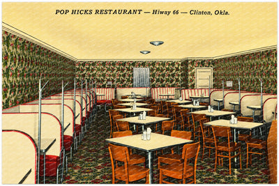 Clinton, OK: Pop Hicks Restaurant -- Hiway 66 -- Clinton