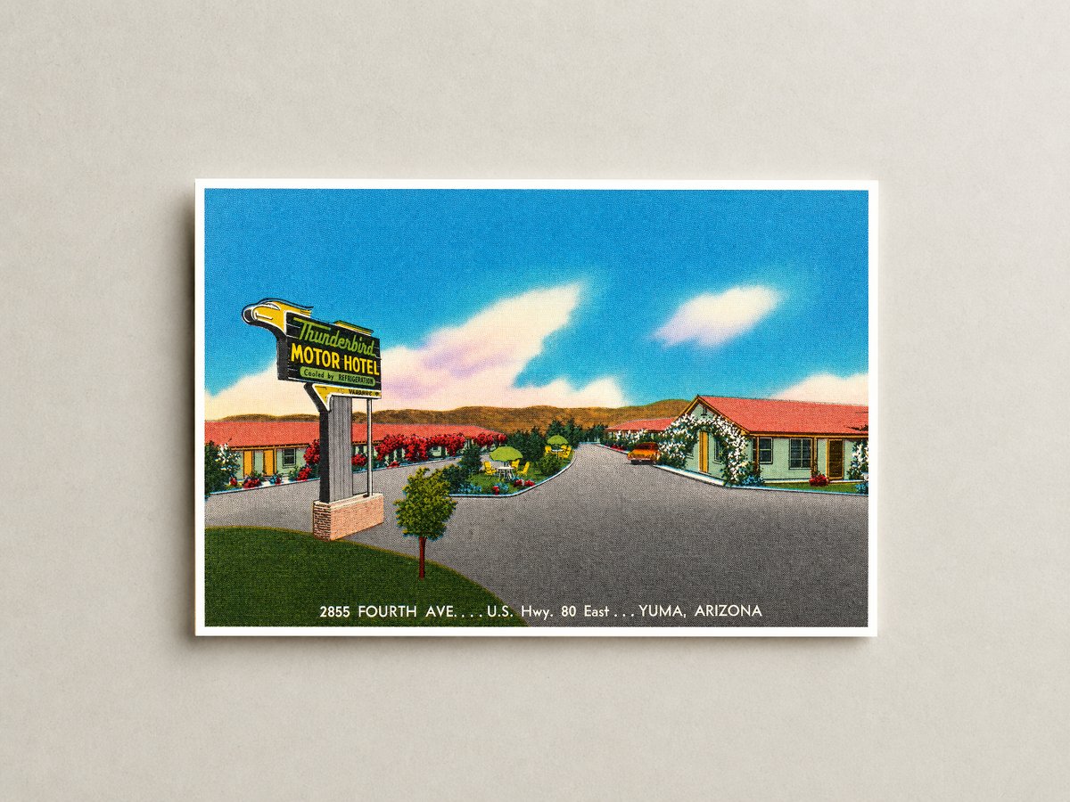 Yuma, AZ: Thunderbird Motor Hotel, 2855 Fourth Ave, U.S. hwy. 80 east