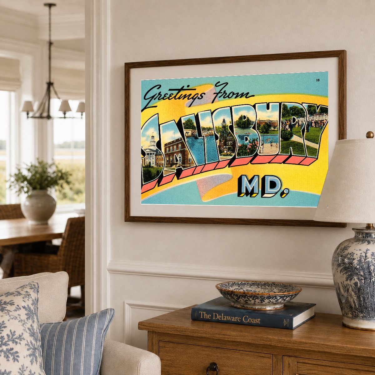 Greetings from Salisbury, MD — Vintage Maryland Postcard
