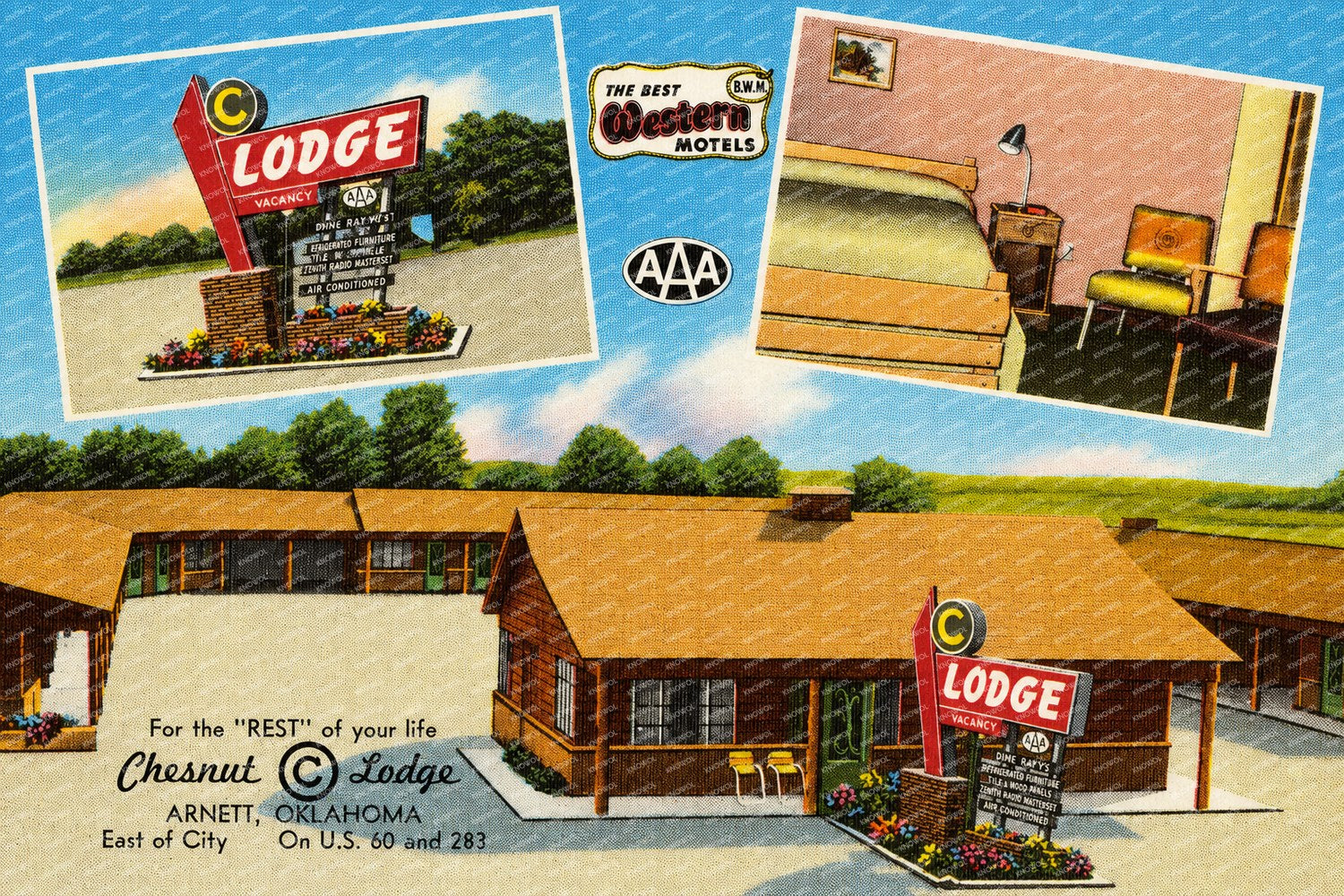 Arnett, OK: For the "Rest" of your life, Chesnut © Lodge, Arnett, Oklahoma, east of city, on U.S. 60 and 283