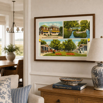 Del Haven Hotel & Cottages, on U. S. no. 1 -- 1 mile north of Bel Air, Maryland — Vintage Maryland Postcard