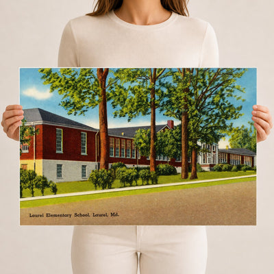 Laurel Elementary School, Laurel, MD — Vintage Maryland Postcard