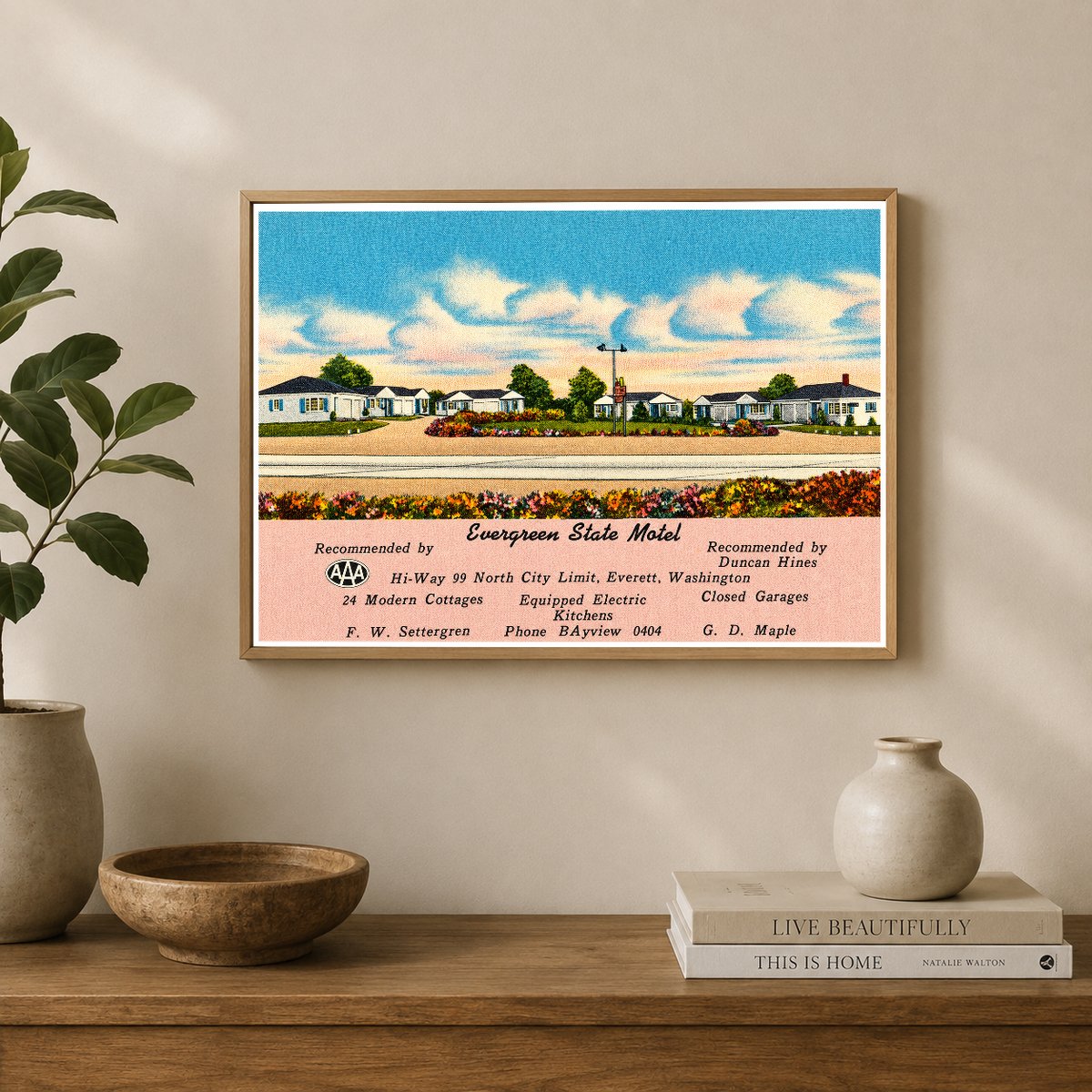 Everett, WA: Evergreen State Motel, Hi-Way 99 north city limits