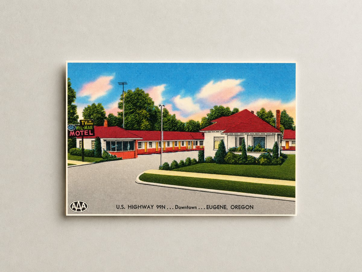 Eugene, OR: Wil-Mar Motel, U.S. Highway 99N... Downtown... Eugene