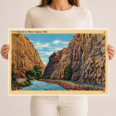 Weber Canyon, UT: U. P. Railroad in Weber Canyon