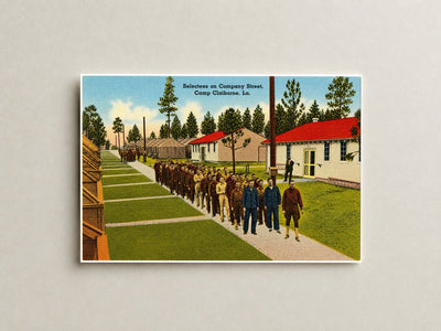 Forest Hill, LA: Selectees on Company Street, Camp Claiborne