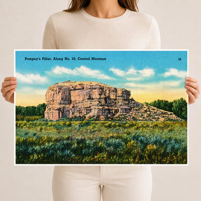 Pompeys Pillar, MT: Pompey's Pillar, along No. 10, Central Montana