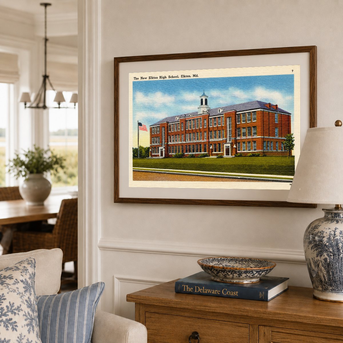 The new Elkton High School, Elkton, MD — Vintage Maryland Postcard