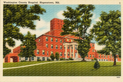 Washington County Hospital, Hagerstown, MD — Vintage Maryland Postcard