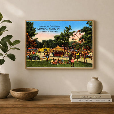 Amusement and picnic grounds, Sparrow's Beach, Inc., Annapolis, Maryland — Vintage Maryland Postcard