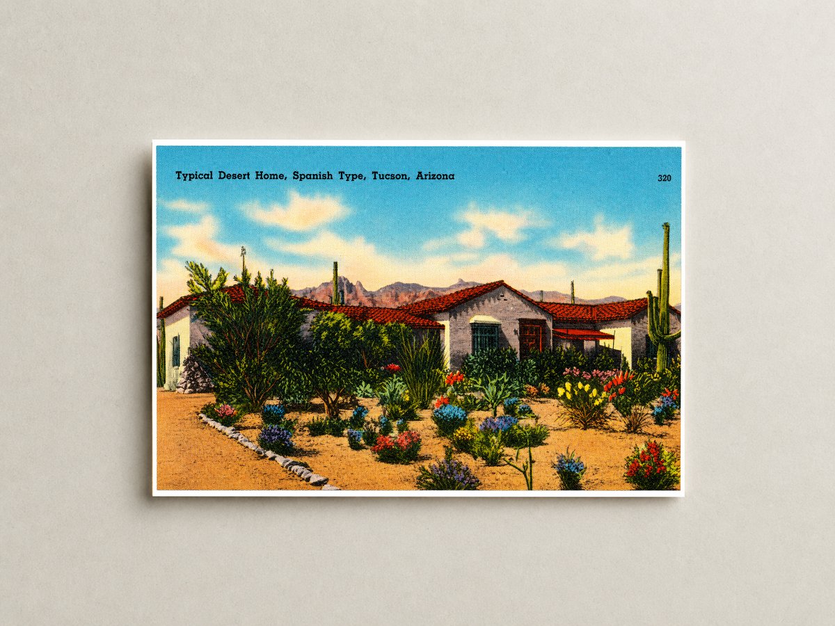 Tucson, AZ: Typical desert home, Spanish type