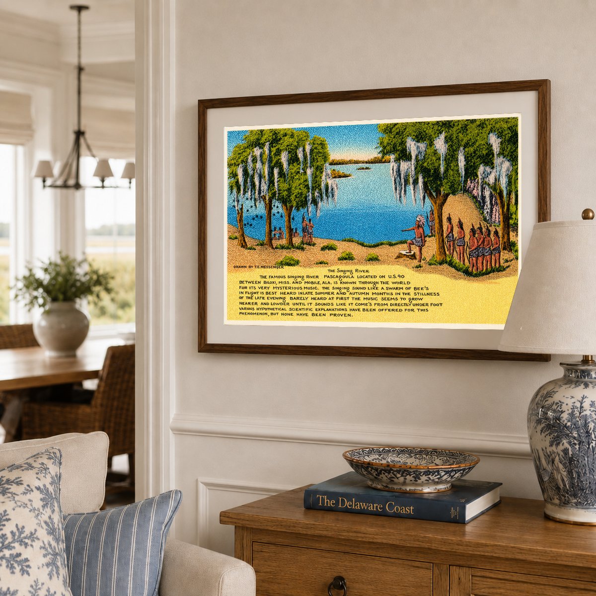 Gautier, MS: The Singing River, the famous Singing River, Pascagoula located on U. S. 90 between Biloxi, Miss. and Mobile, Ala. is known through the world for its very mysterious music.