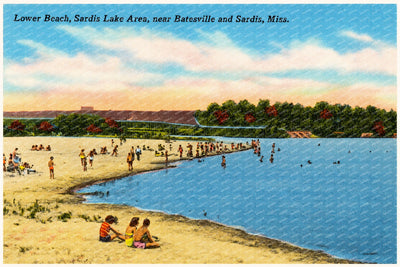 Sardis Lake, MS: Lower beach, Sardis Lake area, near Batesville and Sardis
