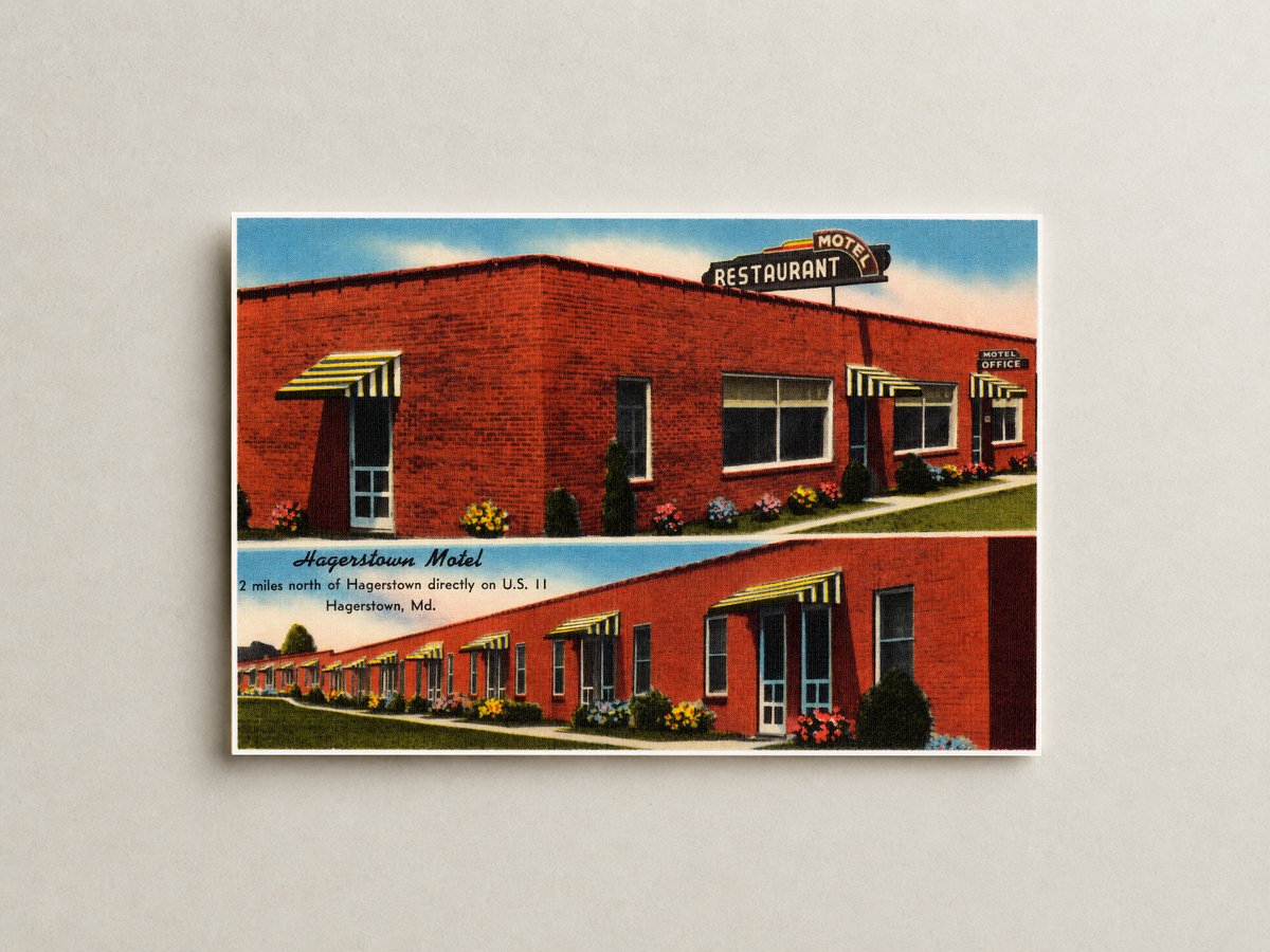 Hagerstown Motel, 2 miles north of Hagerstown directly on U. S. 11, Hagerstown, MD — Vintage Maryland Postcard
