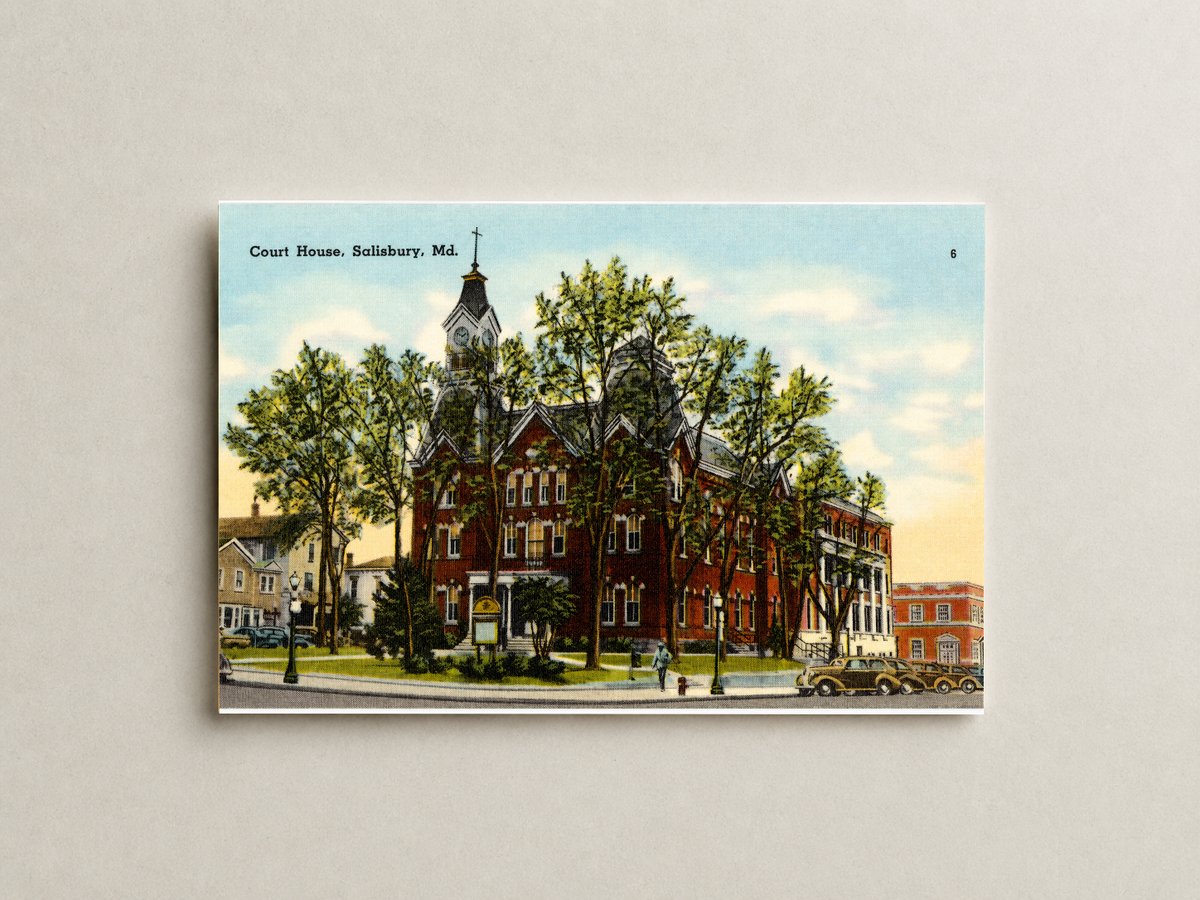 Court House, Salisbury, MD — Vintage Maryland Postcard