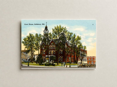 Court House, Salisbury, MD — Vintage Maryland Postcard
