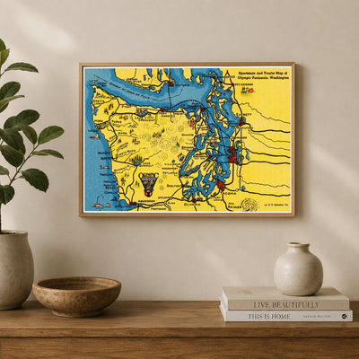 WA: Sportsman and tourist map of Olympic peninsula