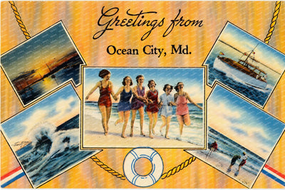 Greetings from Ocean City, MD — Vintage Maryland Postcard