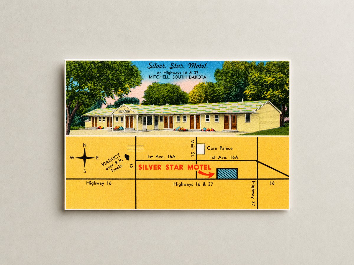 Mitchell, SD: Silver Star Motel, on highways 16 & 37