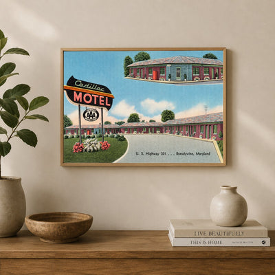 Cadillac Motel, U. S. Highway 301... Brandywine, Maryland — Vintage Maryland Postcard