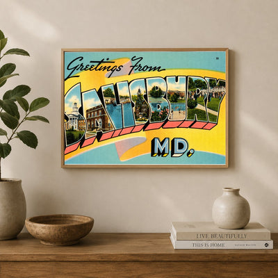Greetings from Salisbury, MD — Vintage Maryland Postcard