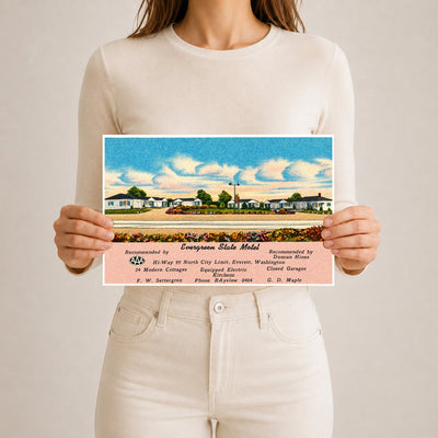 Everett, WA: Evergreen State Motel, Hi-Way 99 north city limits