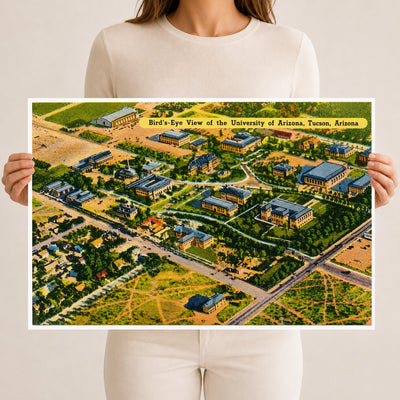 Tucson, AZ: Bird's-eye view of the University of Arizona