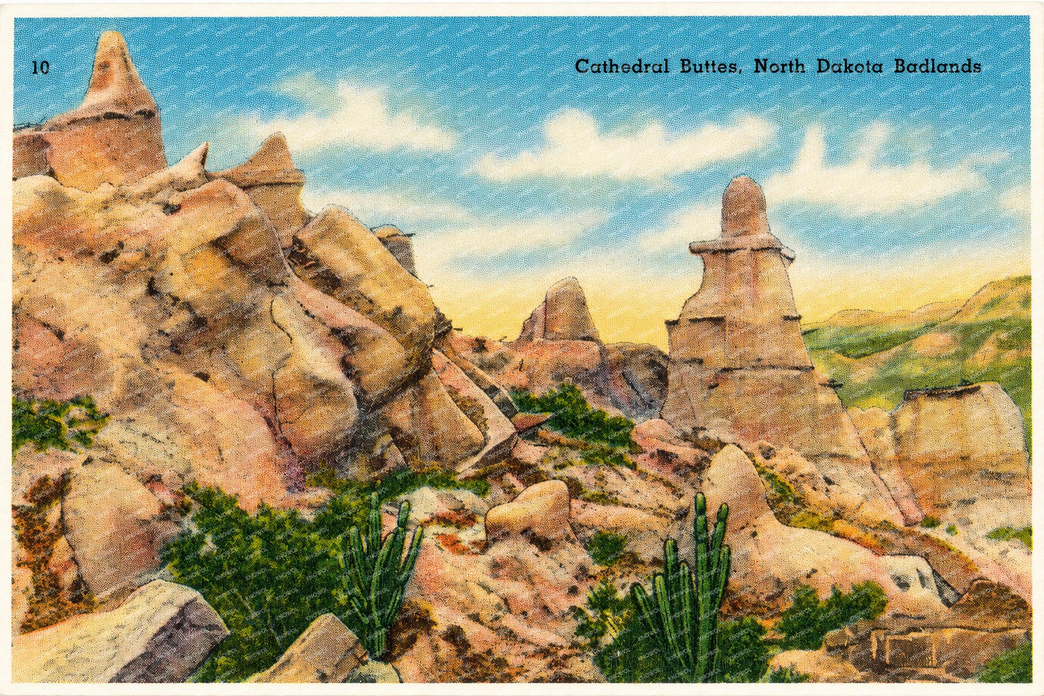 Little Badlands, ND: Cathedral buttles, North Dakota Badlands