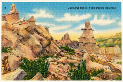 Little Badlands, ND: Cathedral buttles, North Dakota Badlands