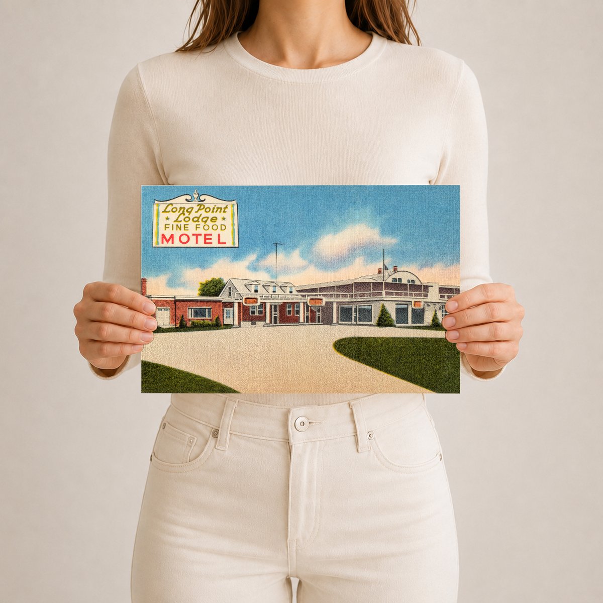 Long Point Lodge, U. S. Highway 50, 6 miles north of Bay Bridge — Vintage Maryland Postcard