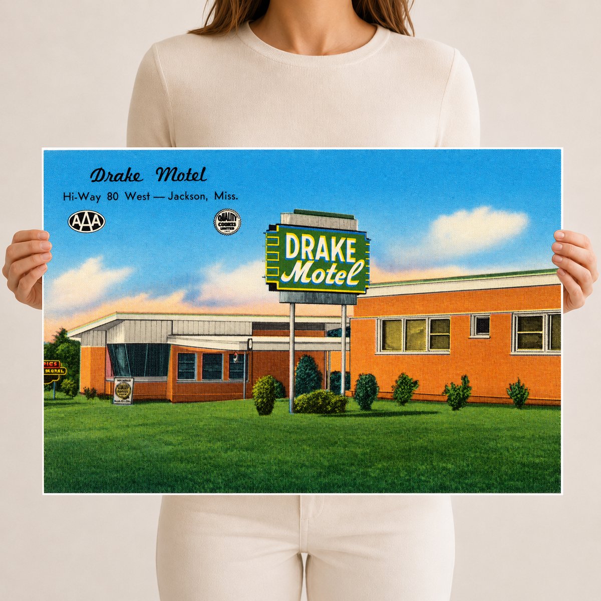 Jackson, MS: Drake Motel, Hi-Way 80 West -- Jackson