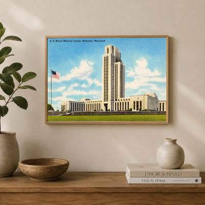 U. S. Naval Medical Center, Bethesda, Maryland — Vintage Maryland Postcard