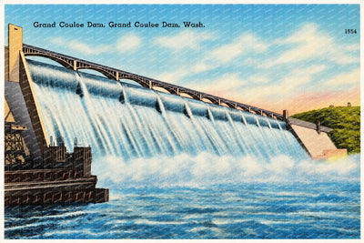 Grand Coulee Dam, WA: Historic View