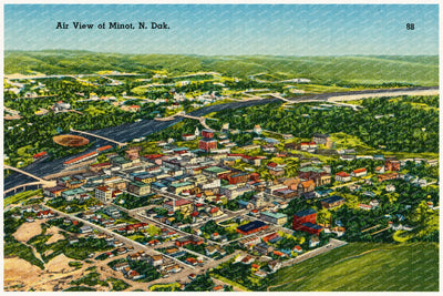 Minot, ND: Air view of Minot