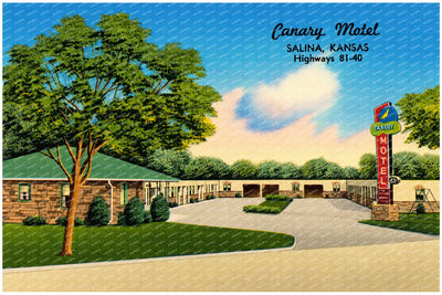 Salina, KS: Canary Motel, Salina, Kansas, Highways 81-40